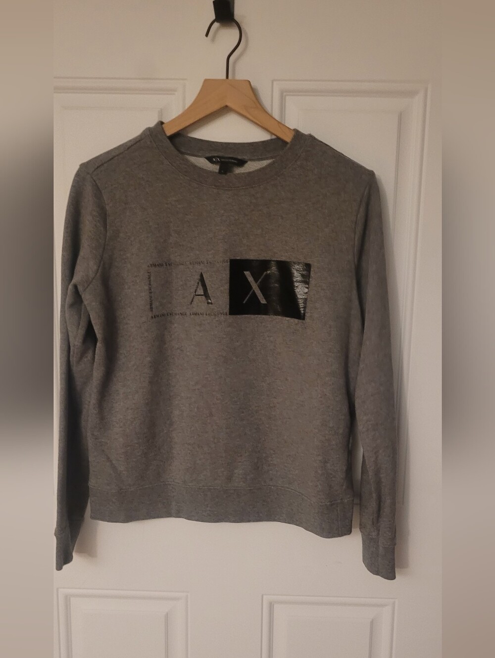 Armani Exchange Size Large Sweater Black & Gray